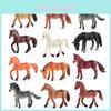 Exquisite Pvc Miniature Arabian Horse Model Set Featuring Twelve Realistic Decorative Figurines