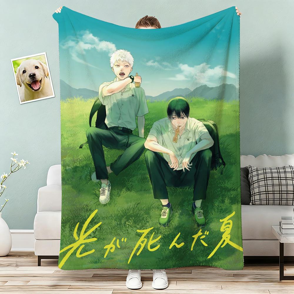 The Summer Hikaru Died comic anime Throw Lightweight 240g Flannel Blanket Soft Skin-friendly for Summer Cooling 75x90cm