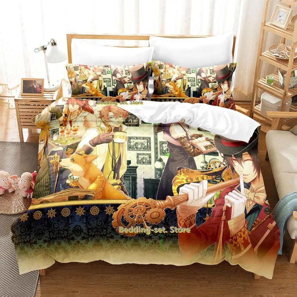 Neues Code Realize Guardian of Rebirth Bettwäscheset Cartoon Anime dreiteiliges Set Erwachsener Kind Schlafzimmer Bettbezugsets 3D Kawaii