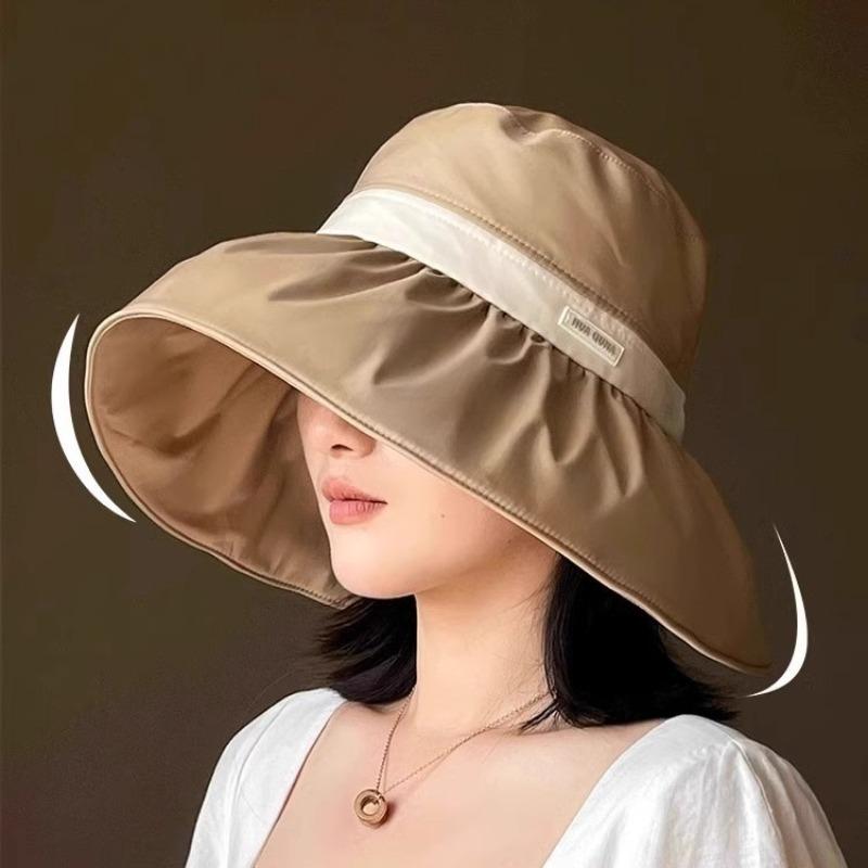 Sunscreen hat women's summer sunshade wrap-around sunscreen bucket hat UV protection sun hat large brim sun hat