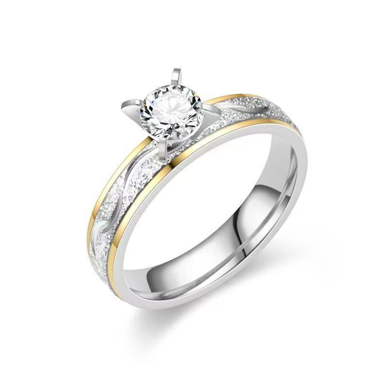 High-End Colorfast Stainless Steel Couple Rings - Luxurious and Niche Design