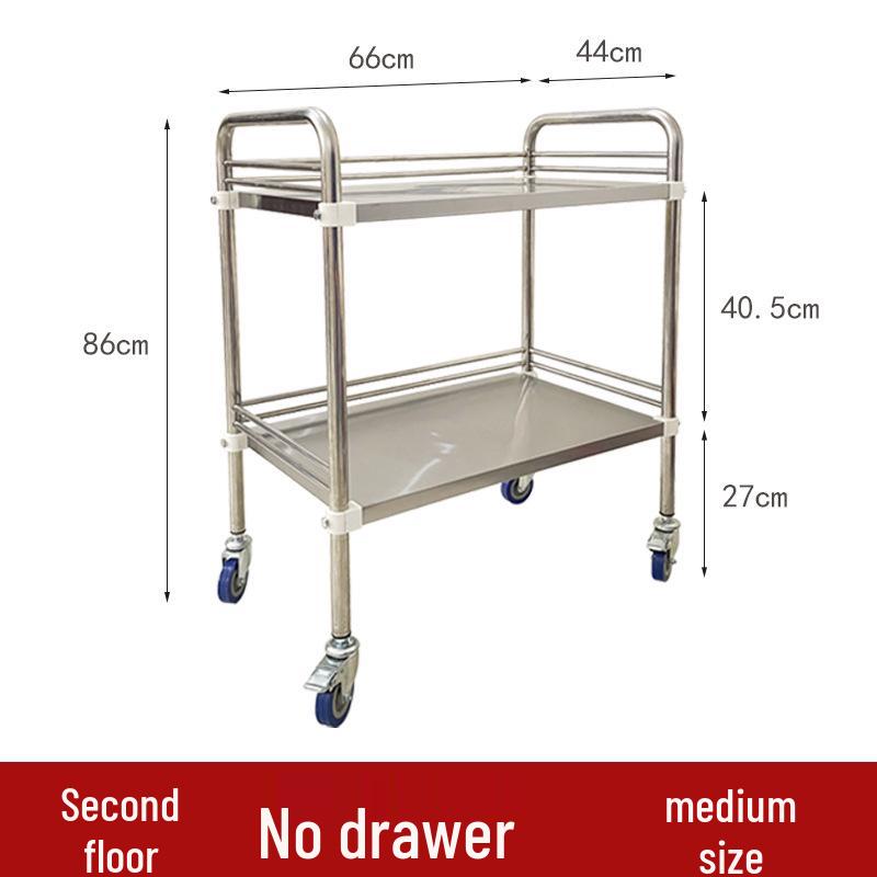Stainless Steel Medical & Beauty Trolley - Mobile Storage & Instrument Cart