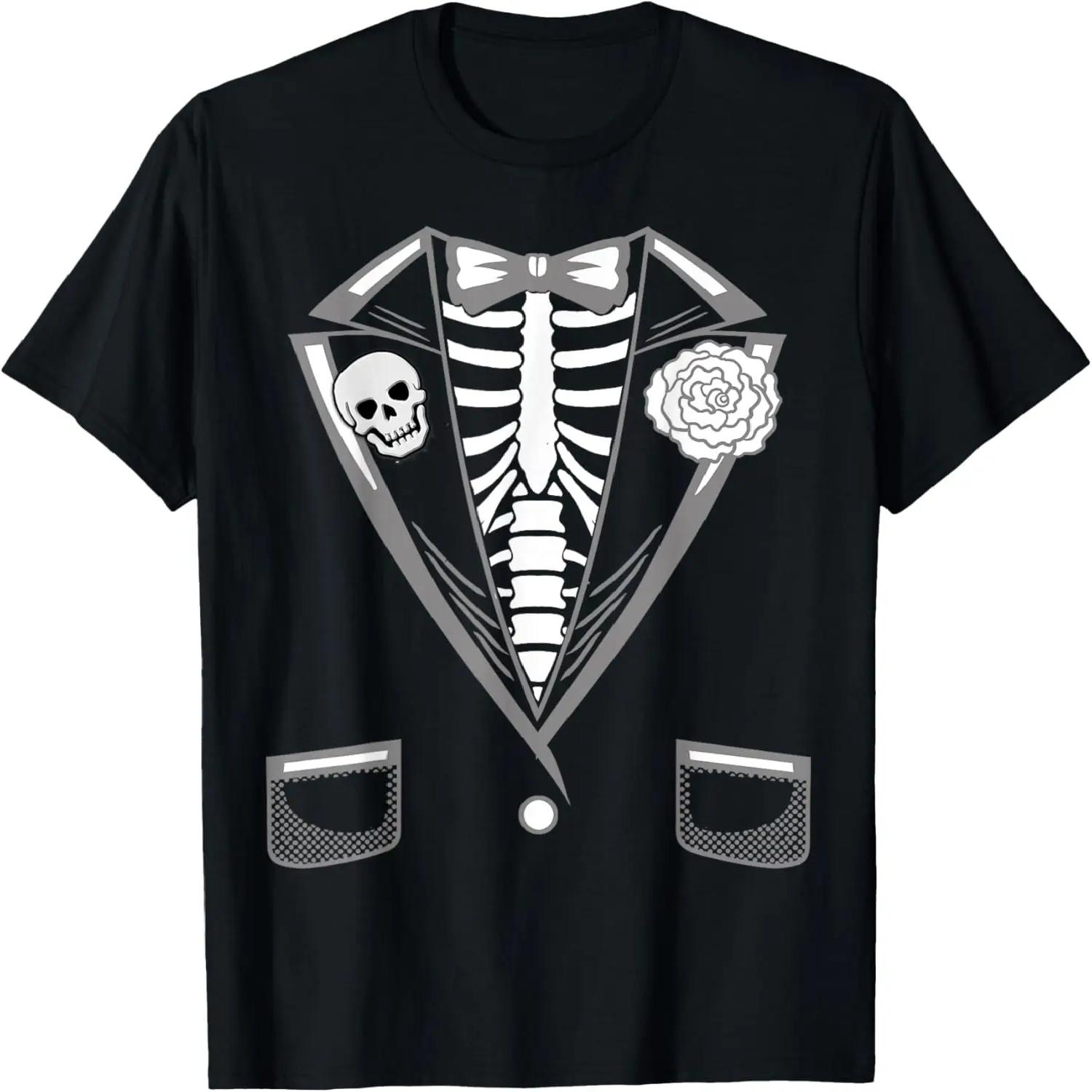 Halloween Costume Funny Skeleton Tuxedo T-Shirt S