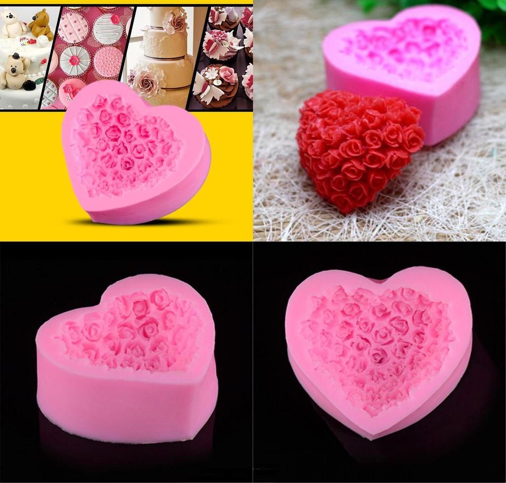 3d Rose Flower Baking Maker Tool Silicone Fondant Cake Chocolate Mold Sugarcraft