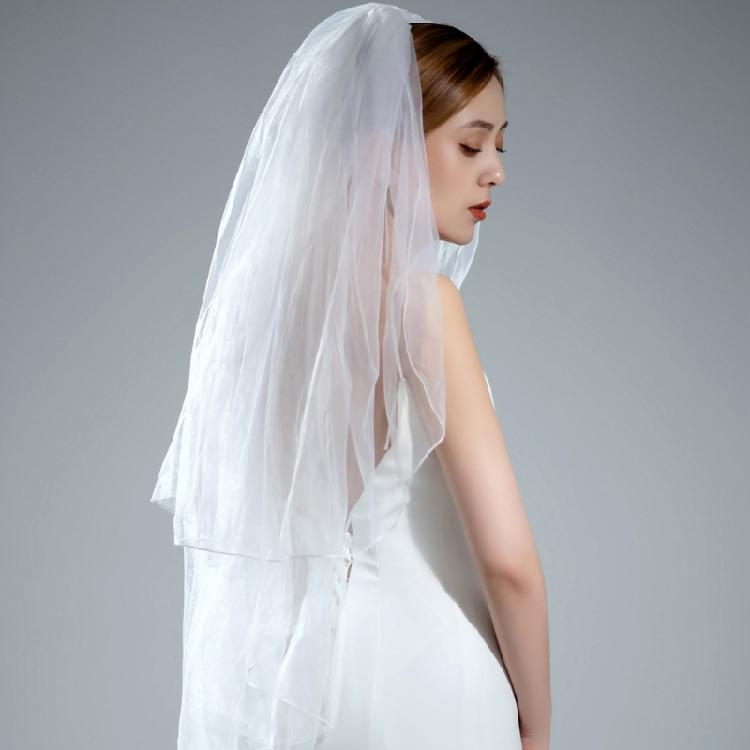 Wedding Veil for Wedding Party Bride Veil Sheer Head Scarf White