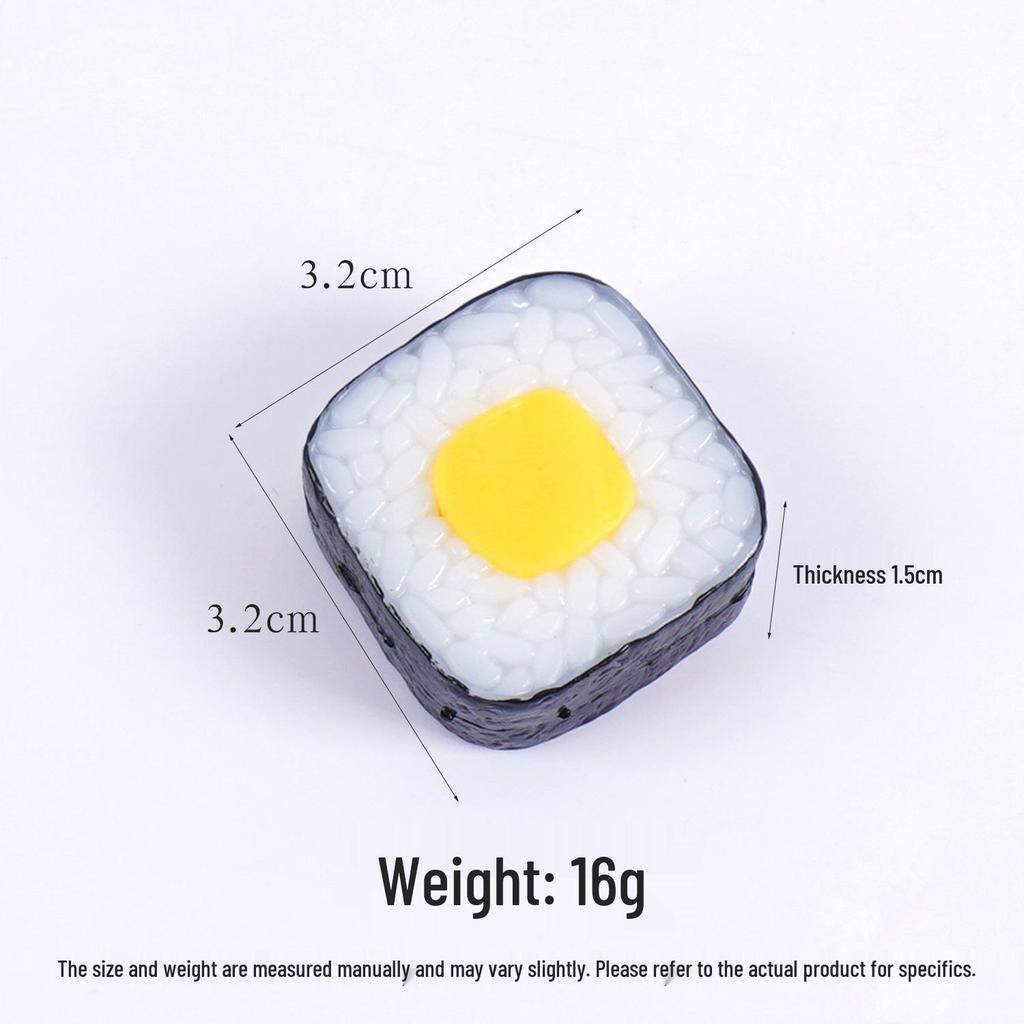 PVC Sushi Onigiri Keychain: Japanese Cuisine Nori-Wrapped Rice Bag Charm