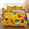 Fashion Bedding Set Cartoon Graffiti Polyester Duvet Cover Pillowcase Single King Double Full Queen Size Polyester Quilt Cover