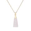 Natural Stone Pendant Jewelry Making DIY Necklace Earrings Accessories Gift Trapezoid Shape Safe Luck Tag Natural Stone Necklace