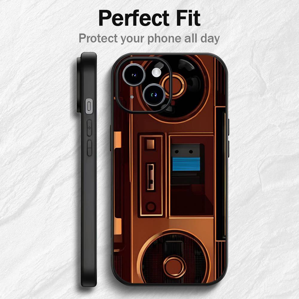 Radio Tape Cassette Phone Case For iPhone 17 16 15 14 13 12 PRO MAX PLUS Mini TPU Soft to Skin-friendly case
