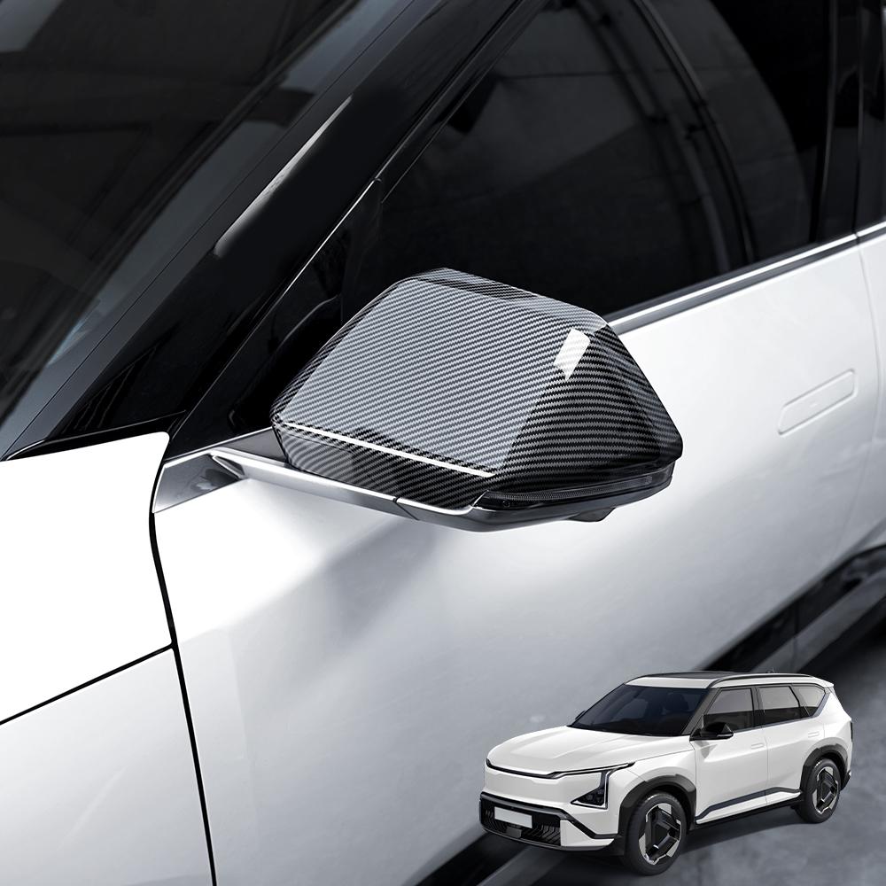 For Kia EV5 2026 2026 Car Tuning Carbon Fiber Car Rearview Mirror Decoration Cover Trim Exterior Accessories