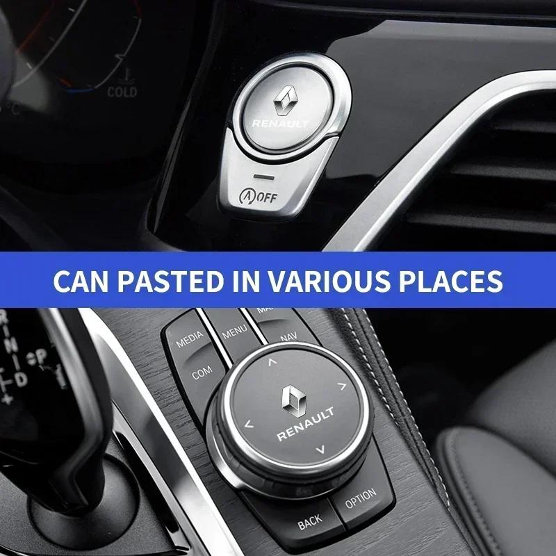 Car Front Seat Headrest Badge Decal Car Side Window Stickers For Renault DACIA Scenic Loguna Twingo Symbol Fluence Espace Clio S444