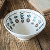 Hand-Painted Small Flower Hat Bowl Household Ceramic Bowl Japanese-Style Tableware Dish Bowl Noodle Bowl Fruit Salad Bowl Rice Bowl