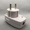 WN-21 European Two-Pin Adapter with Switch for German, French, Korean, and Russian Standards