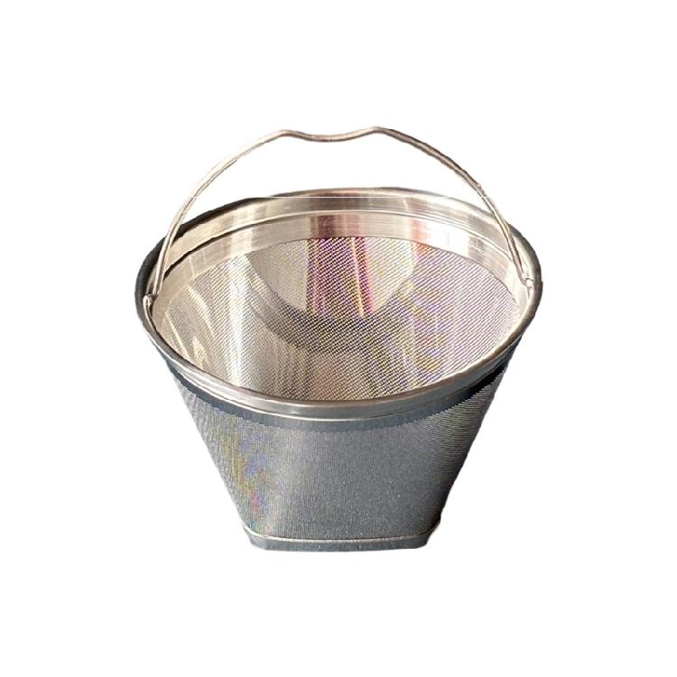 Durable 304 Stainless Steel Cone Coffee Filter Fine Mesh Screen Practical Coffee Machine Replacement Accessories