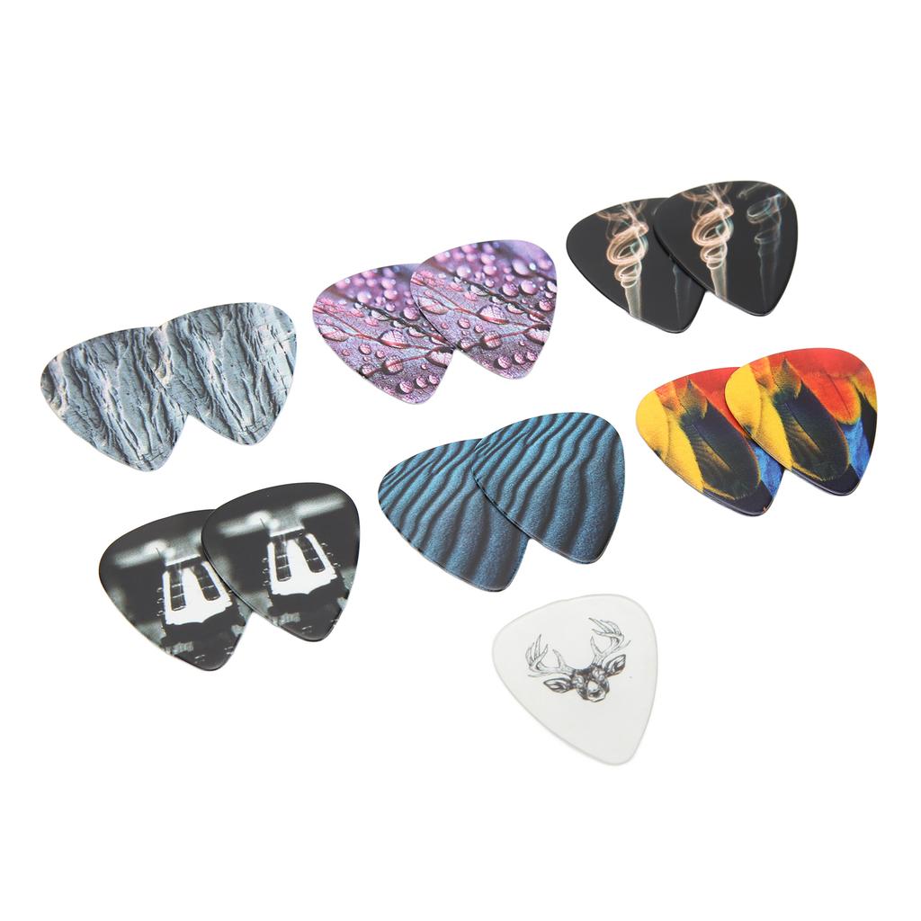 13 Pcs Guitar Picks Medium Celluloid Guitar Plectrums with Box Instrument AccessoriesTexture