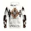 Spring and Autumn Men's Plus Size Fashion Southwest Ethnic Style Comfortable Hoodie