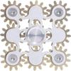 Fidget Spinner, Figity Toy, 9 Gears Linkage Smooth Metal Brass Stainless Steel with Stable Bearing, Durable Mechanics Romoveable, Premium Figit Toy -