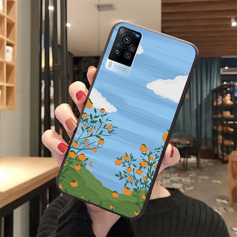 

Эстетический чехол для телефона с цветочным пейзажем для VIVO V21E V21 V23 V23E V2109 Y53S Y33S Y55 Y76 Y31 Y21 Y72 Y01 Y21S Y11S Funda Coque VIVO Y11S