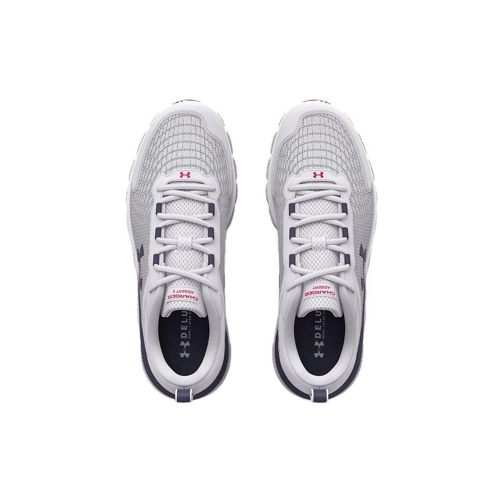 Under Armour Men's Charged Assert 9 White/Blue Running Shoes 3026743-100