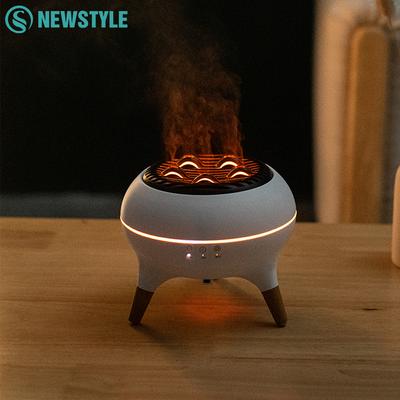 Colourful Flame Air Humidifier 350ml Water Tank Aroma Essential Oils Diffuser with Ambient Night Lights for Bedroom Home Gifts