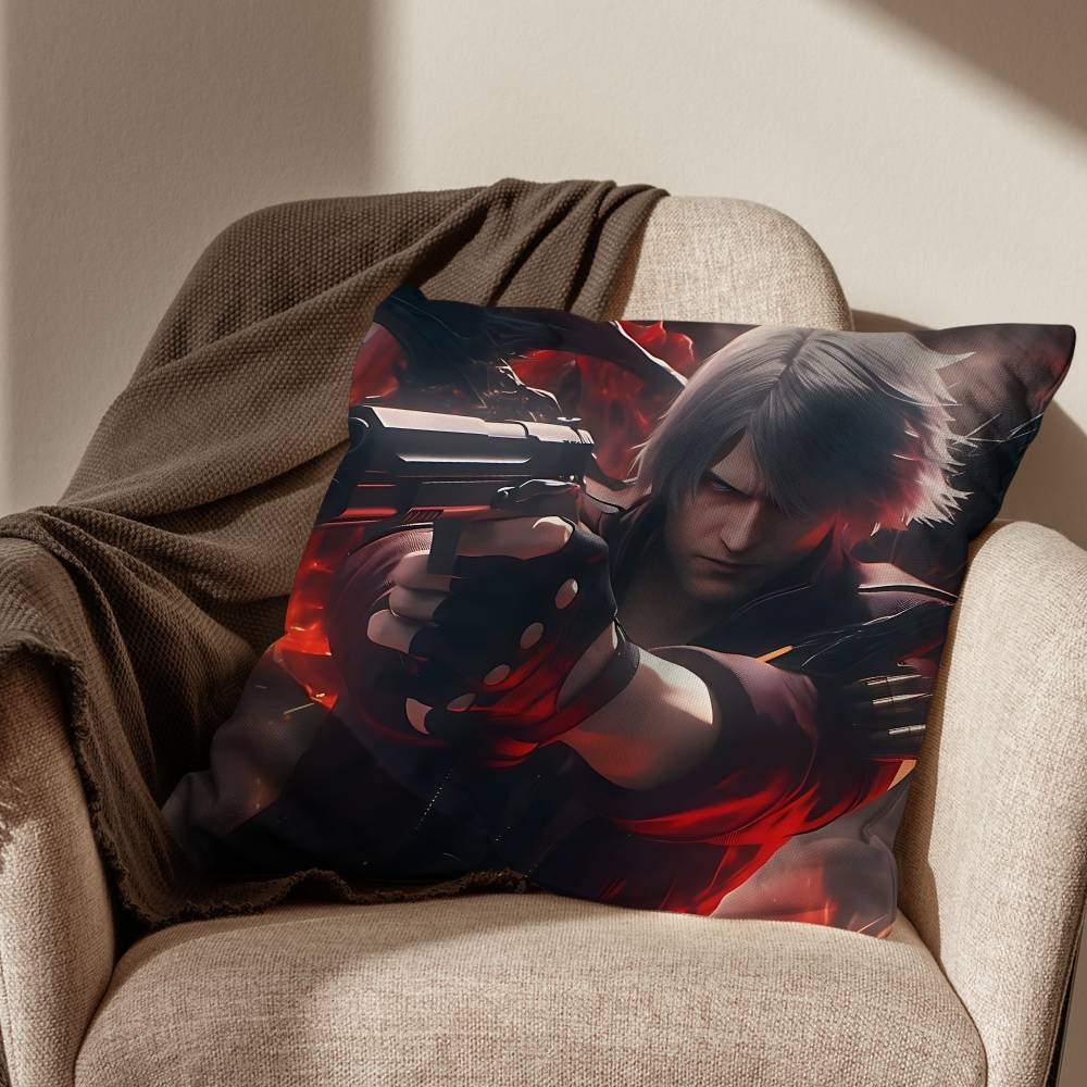 Cool Devil May Cry Game DMC Cushion Cover Suitable For Sofa Car Bedroom Office Cushions Decorative Pillow Case