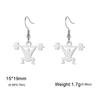 Cazador Gold Color Weightlifter Drop Earrings for Women Men Fitness Exercise Stainless Steel Jewelry Earrings 2026 Trend Gift