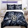 Set Biancheria da Letto 3 Pezzi con Stampa Pattern Juventus FC Morbido Delicato sulla Pelle Lavabile Copripiumino e Federe Set Stagione Unica Camera da Letto