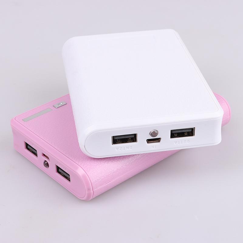 4*18650 Battery Holder 5V Dual Usb Power Bank Battery Box Solderless Mobile Power Kit Diy Shell Case Charging Storage Case