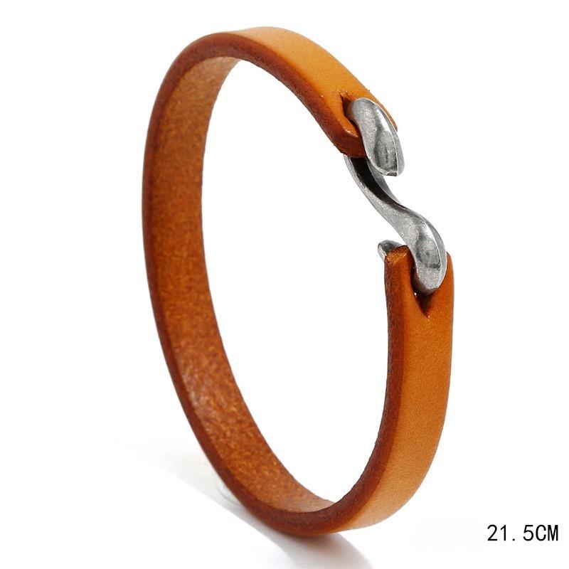 

Vingtage Cowhide Wrap Cord Cuff Bracelet For Men Woman Wristband Punk Bangle Couple Jewelry Gift A1