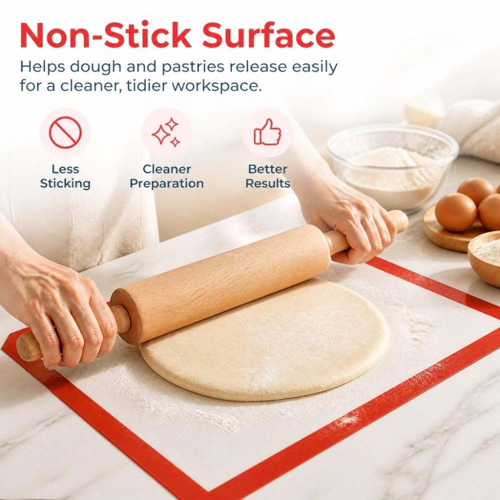 Silicone Fiberglass Dough Kneading Mat Heat Resistant Pastry Rolling Mat Macaron Baking Mat Baking