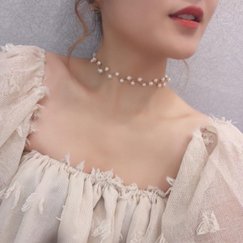 Korean Simple All-Match Pearl Choker Necklace