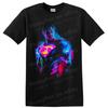 Superman Clark Kent Neon Cosmic Hero Graphic T Shirt Fan Collector Tee Gift Art