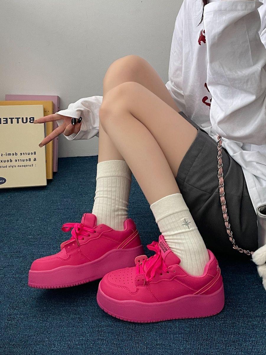 

Summer dopamine platform heightening board shoes women s ins tide 2025 new versatile sports fashion casual bread shoes 40 розы красного
