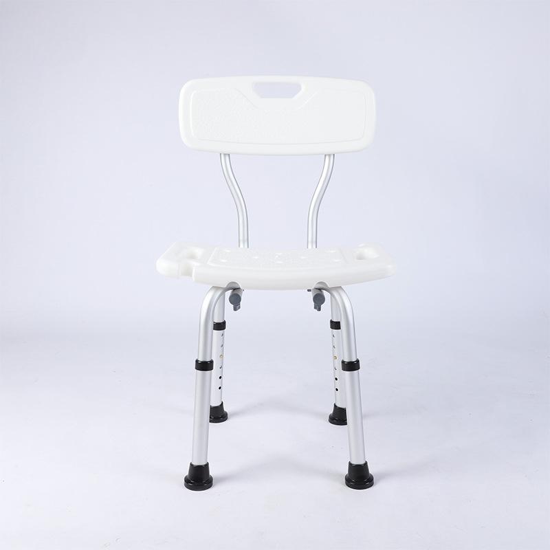 Medical Bathroom Safety Shower Tub Aluminium Alloy Bath Furniture Chair Seat Bench With Removable Back White Bathroom