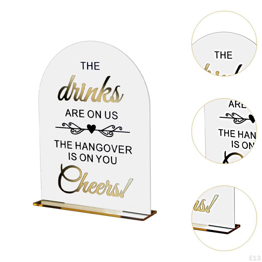Acrylic Sign for Wedding Events and Reception Table Keepsake Decoration