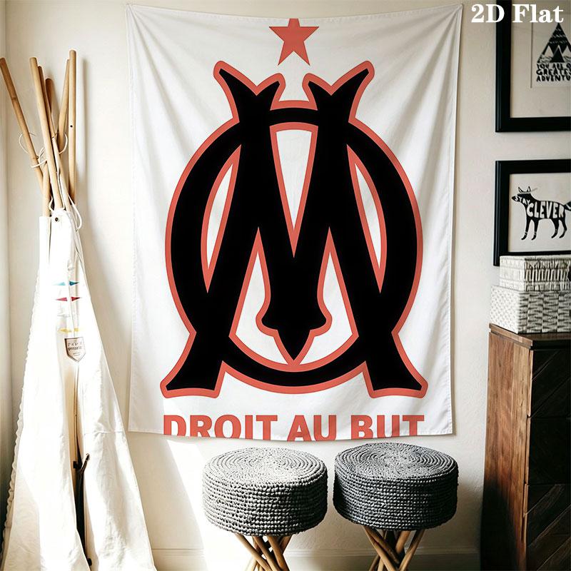 OM logo Wall Hanging Printed Fabric Blanket Decorative Tapestries for Bedroom Living Room Home Decor