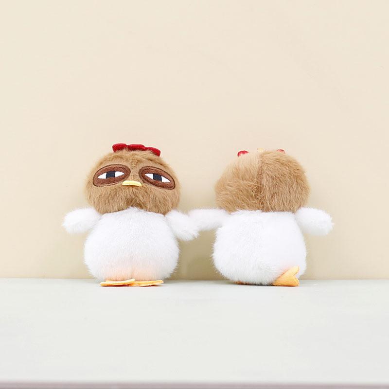 Adorable Porte-clés Poussin en Peluche Jouet Doux Pour Décoration de Sac Petit Poussin Mignon