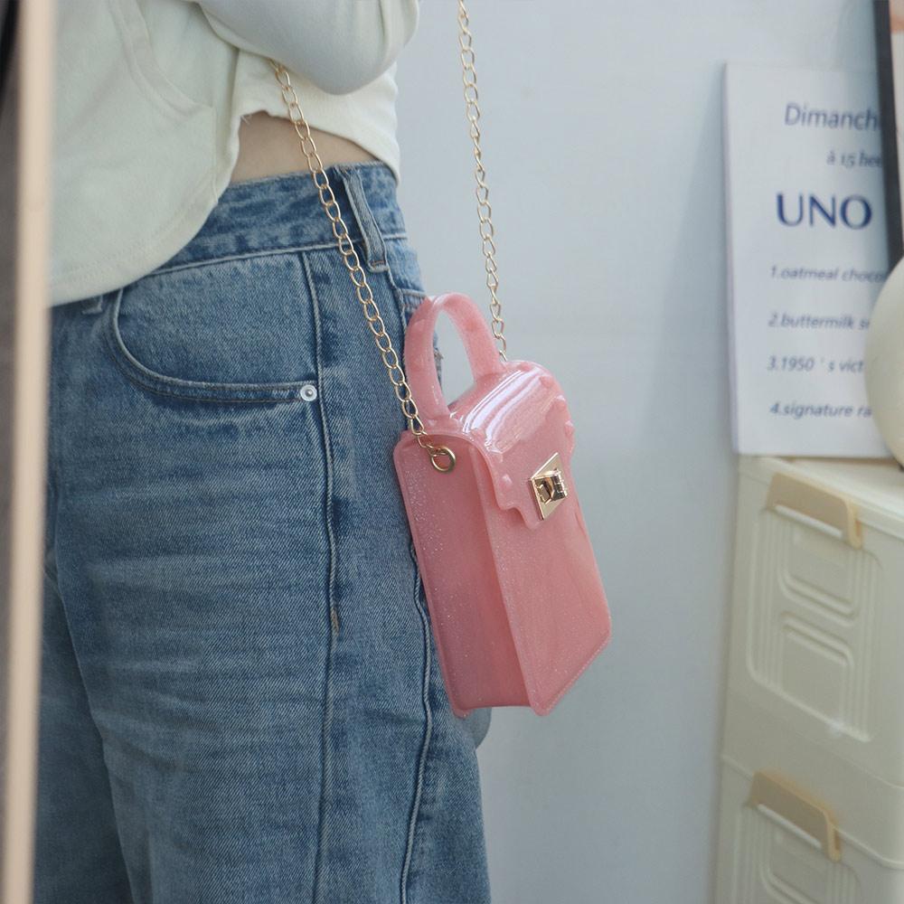 Candy Color Shoulder Bag Fashion Handbags Messenger Bag Jelly Bag  Children