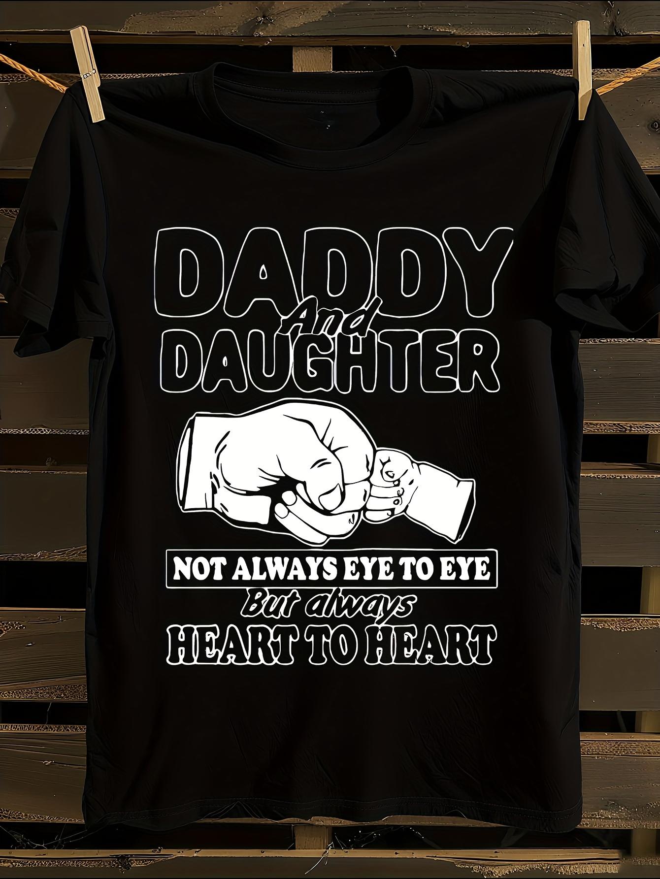 Daddy Daughter Bond Heart to Heart T-shirt XL