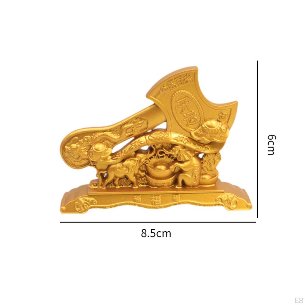 Feng Shui Statue Good Fortune Sculpture Wealth Lucky Figurine Metal Ornament for Office