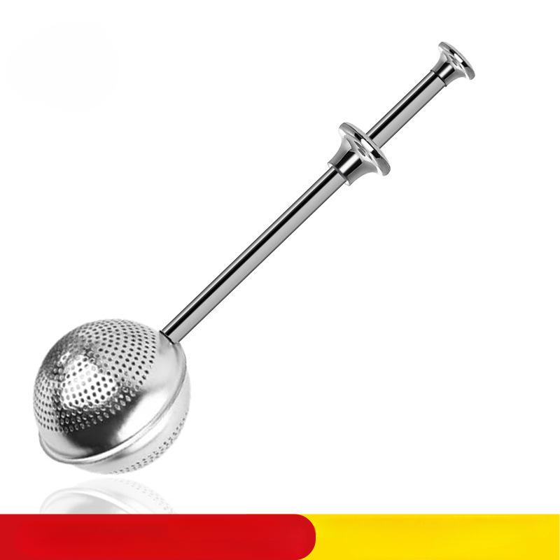 1Pc,304 stainless steel tea leak ball press telescopic semi-leakage tea filter tea filter tea filter tea filter