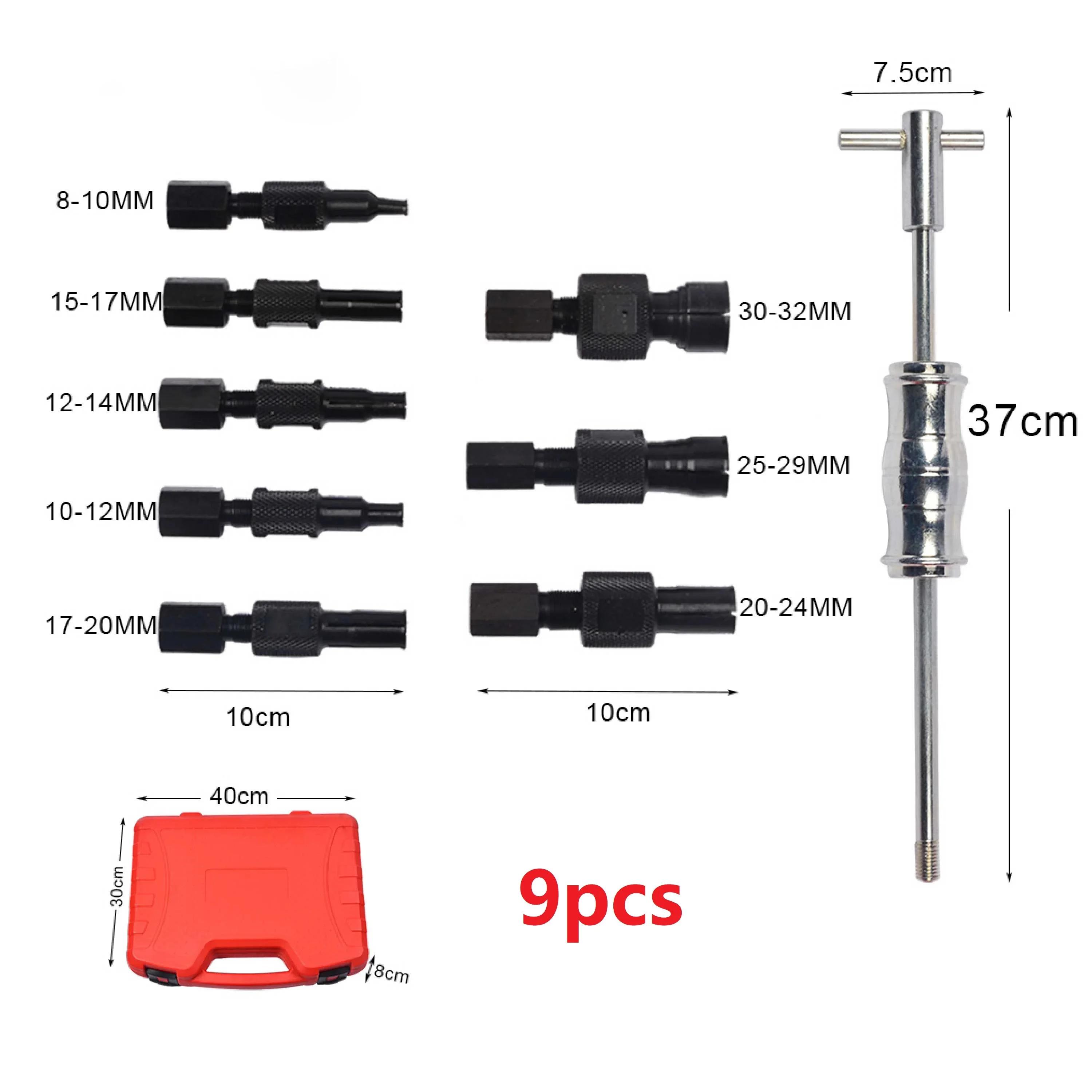 Bearing Extractor Removal Tool Kit 9/10PCS Slide Hammer Pilot Internal Bearing Puller Blind Hole Kit