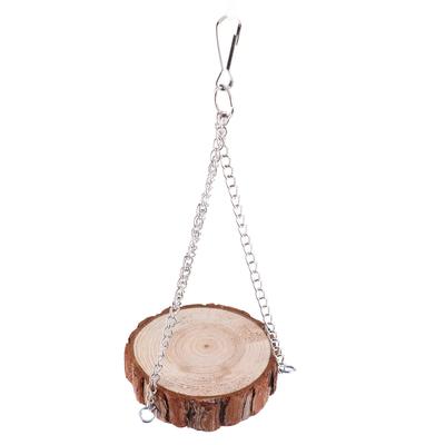 Balançoire en bois naturelle écologique portable pour animaux de compagnie pour perroquet hamster(S)
