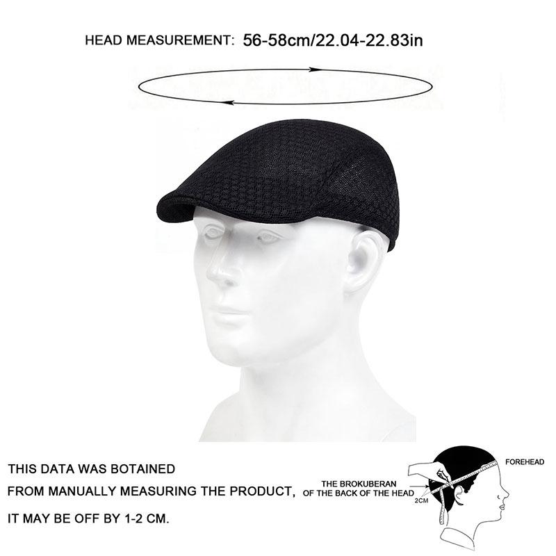 Unisex Mesh Breathable Beret Cap Outdoor Sunscreen Men's Taxi Driver Hats Leisure Sports Golf Caps Newsboy Hat