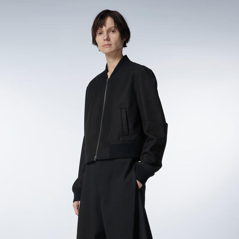 

JNBY Women s 100% Wool Baseball Collar Jacket S