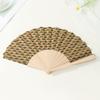Vintage Bohemian Style Cork Folding Fan Graft Gift Props Wooden Folding Fan Home Decor Hand Folding Fan