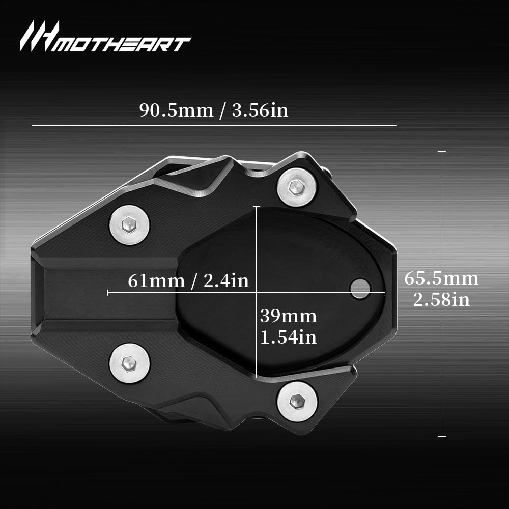 MotHeart Side Stand Plate for Ninja ZX-4RR 2023-2024 Bike Parts Side Stand Extension Kickstand