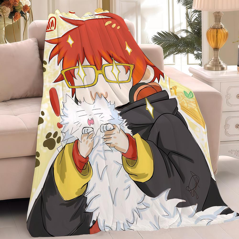 Hot Game M-Mystic Messenger 707 Blanket Warm And Soft Suitable For Bedroom Living Room Sofa Bed Office Travel Camping