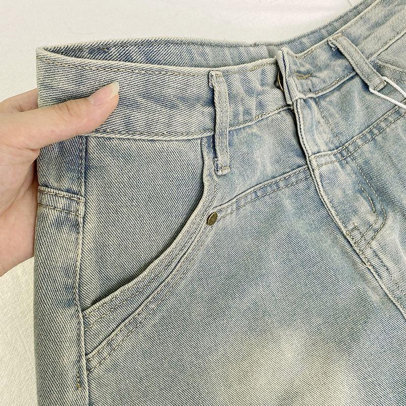 Classic Versatile Youthful Wearable and Durable Half Skirt Pants Design Sense A-line High Waist Package Hip Ladies Summer Fashion Denim Short Skirt