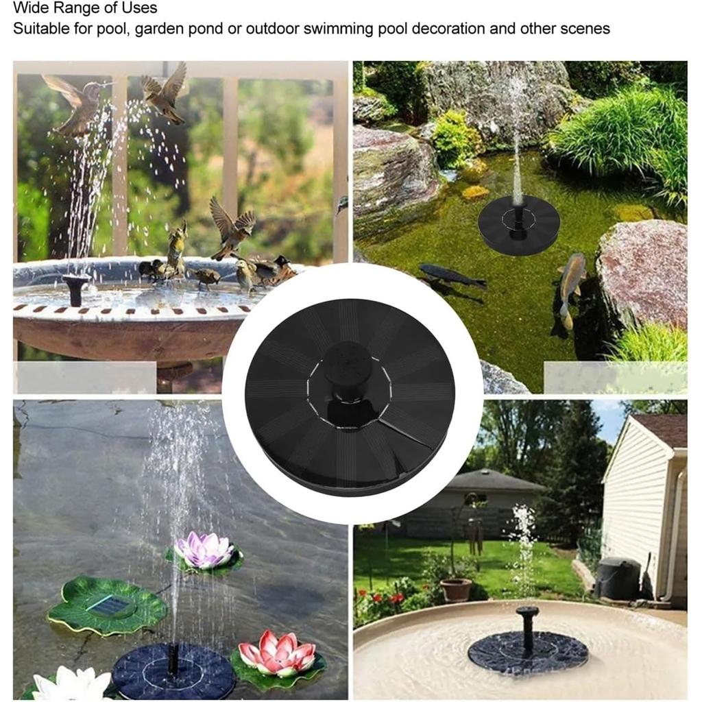 1pc Solar Fountain Outdoor Pool Solar Fountain Pump Essential In Summer Suitable For Ponds Swimming Pools Gardens